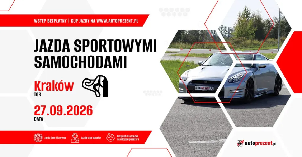 Przejazdy sportowymi samochodami na torze Kraków