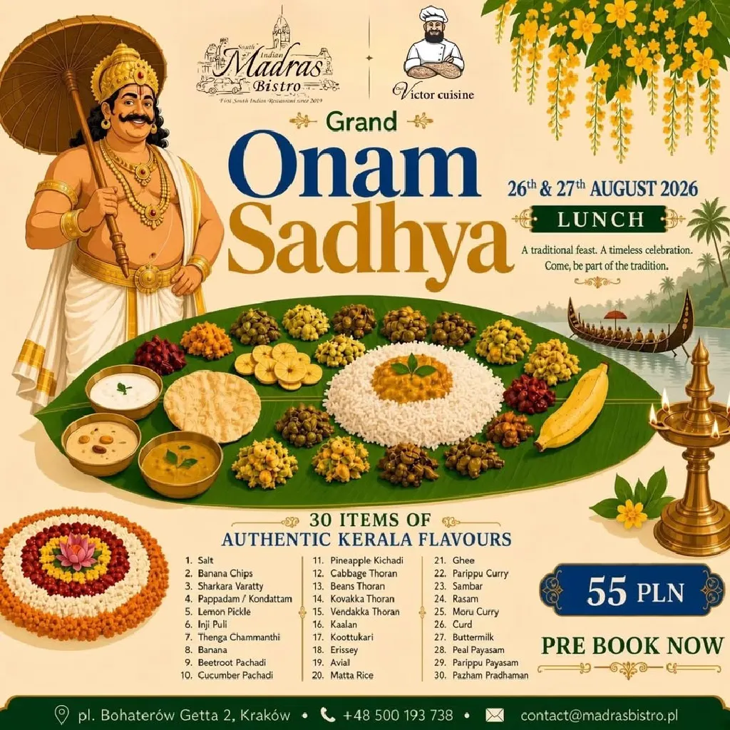 Grand Onam Sadhya – uczta w Madras Bistro