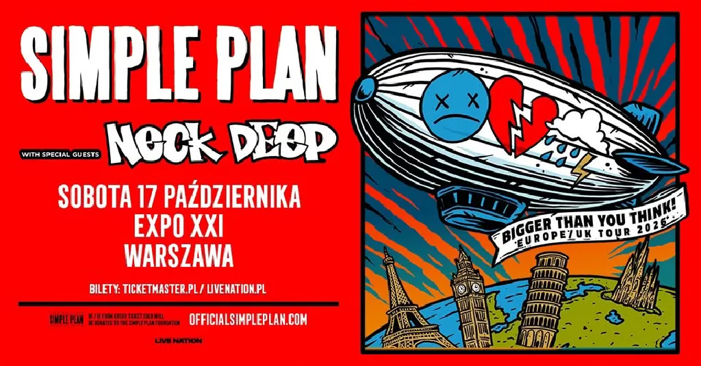 Simple Plan – koncert w Warszawie z Neck Deep