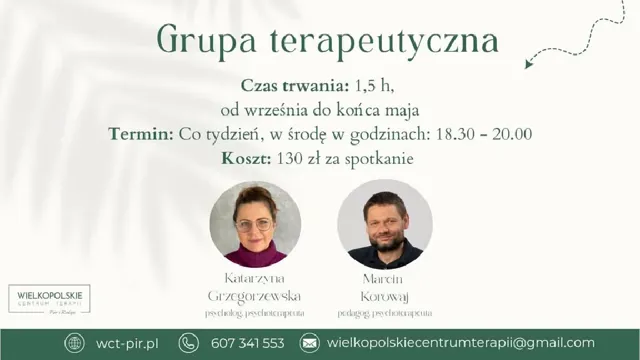 Grupa terapeutyczna – cotygodniowe spotkania