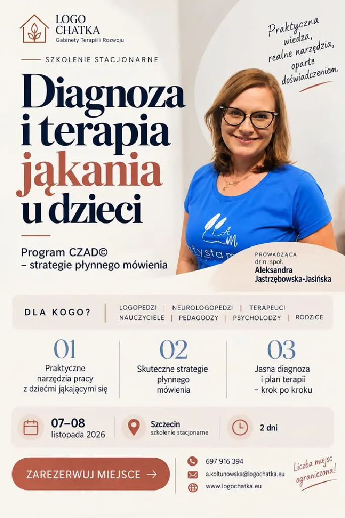 Terapia jąkania Programem CZAD© – szkolenie