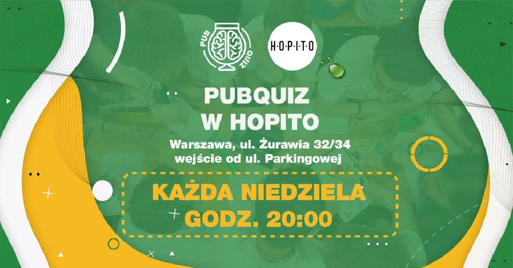 PubQuiz w Hopito Parkingowa – drużynowy quiz z nagrodami