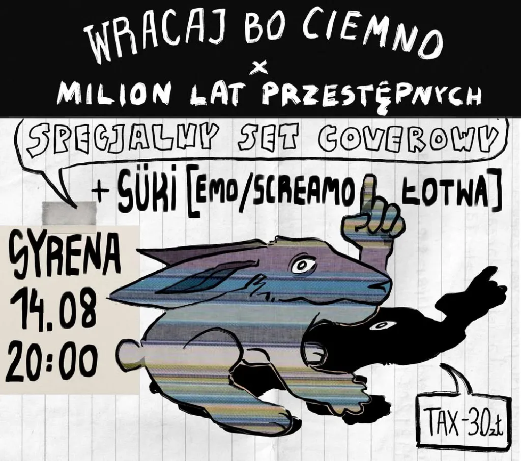 wracaj bo ciemno i milion lat przestępnych oraz süki – koncert