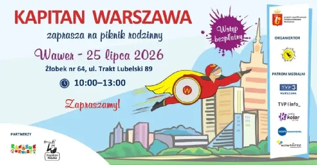Rodzinny piknik z Kapitanem Warszawa w Wawrze