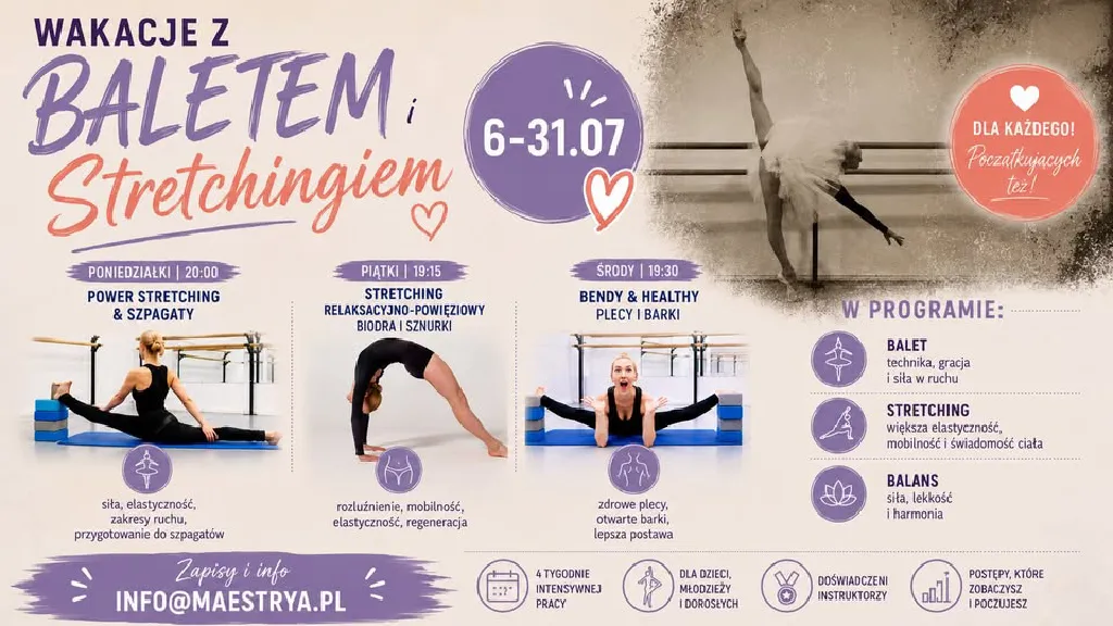 Wakacje z baletem i stretchingiem