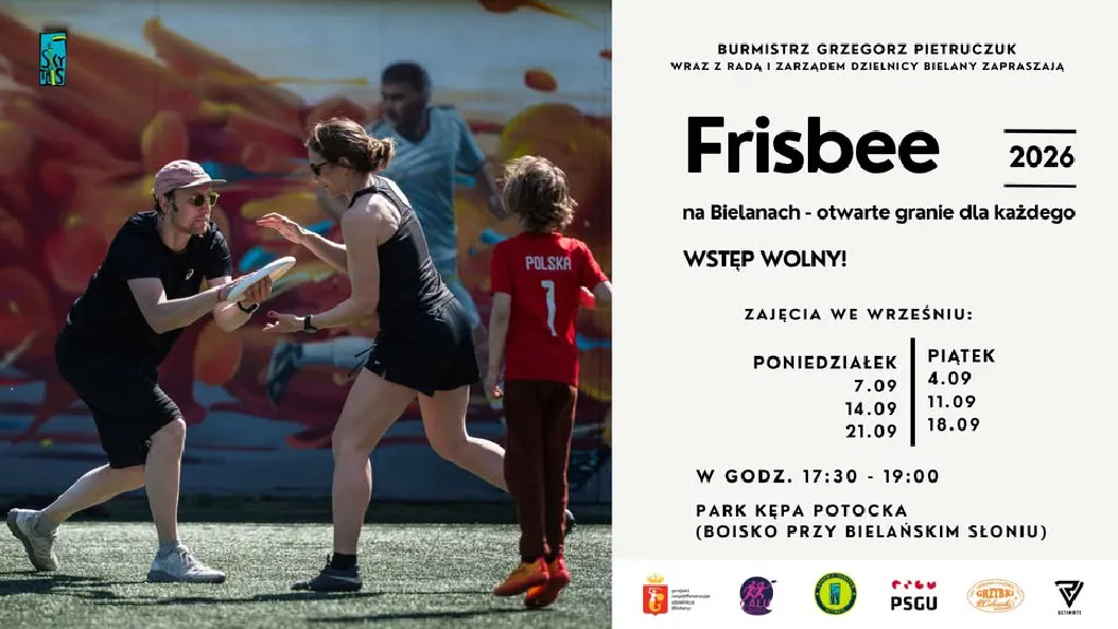 Frisbee na Bielanach – otwarte zajęcia