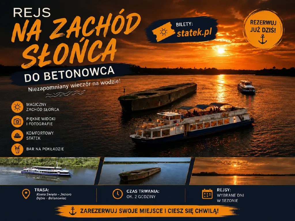 Rejs do natury na zachód słońca