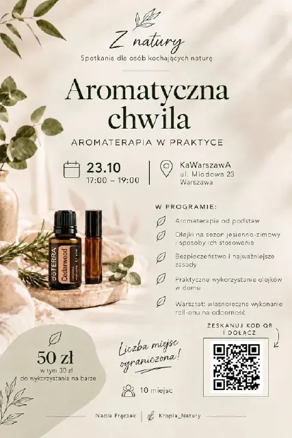 Aromatyczna chwila – warsztaty aromaterapii na Śródmieściu