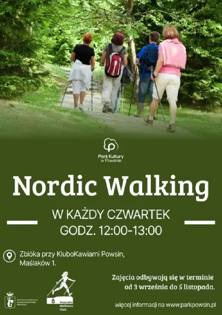 Nordic Walking w Parku Kultury w Powsinie