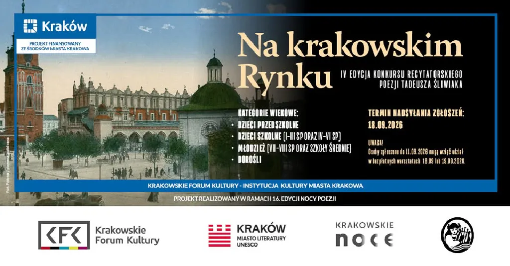 Na krakowskim Rynku – IV konkurs recytatorski poezji Tadeusza Śliwiaka