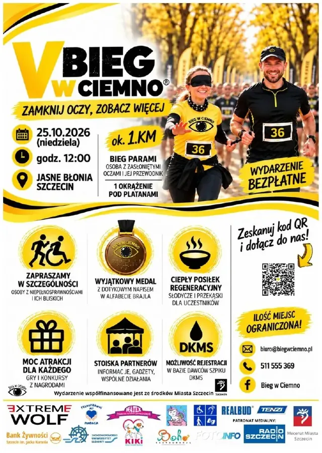 V Bieg w Ciemno – wspólna trasa na Jasnych Błoniach