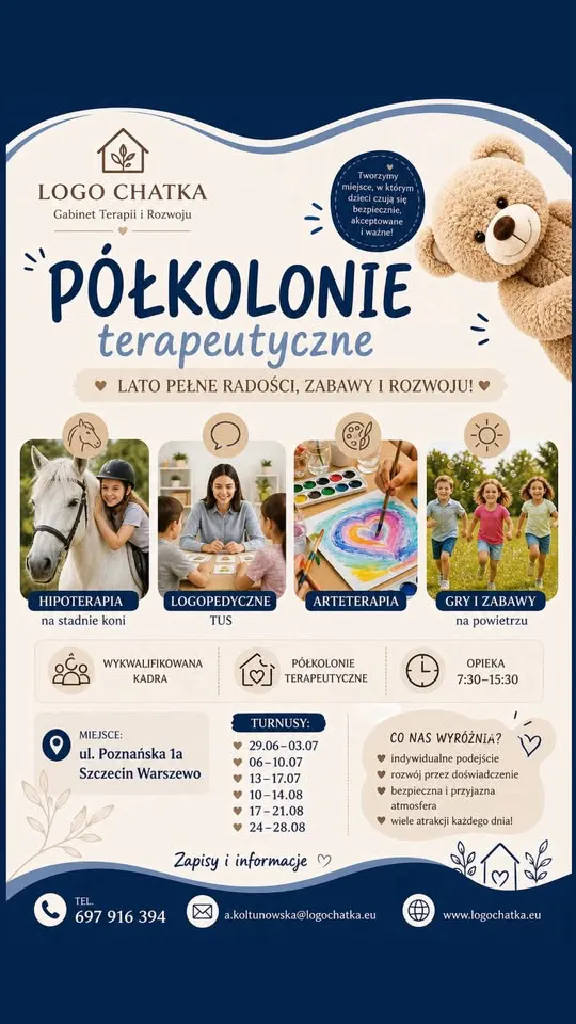 Półkolonie terapeutyczne w Logo Chatce