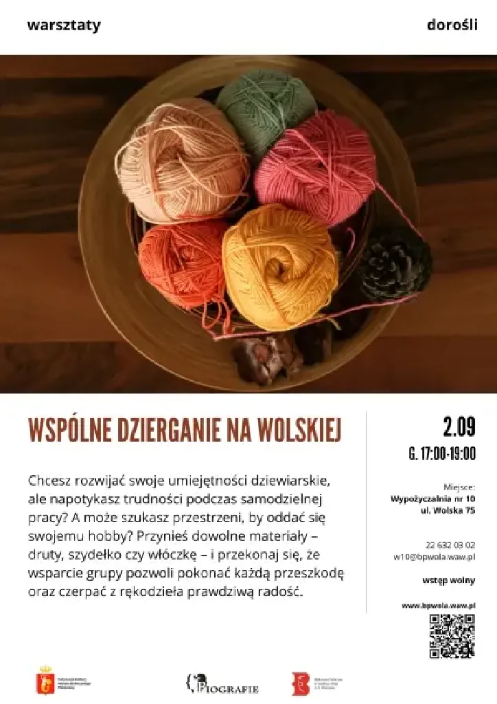 Wspólne dzierganie na Wolskiej
