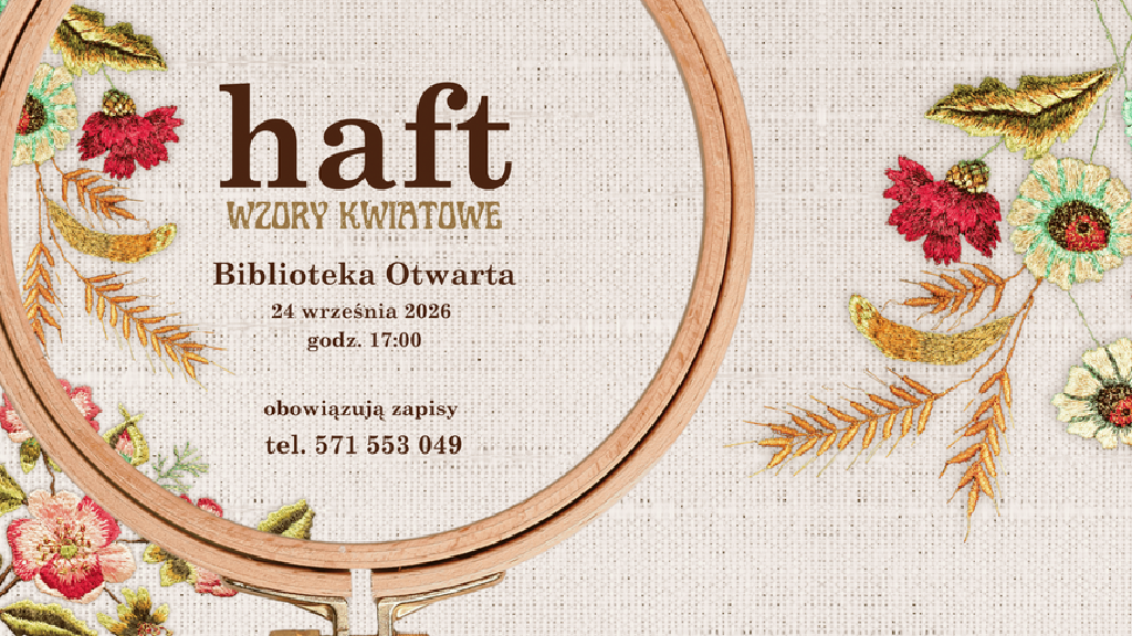 Haft wzorów kwiatowych – warsztaty rękodzielnicze