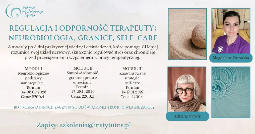 Regulacja i odporność terapeuty – cykl szkoleń w Sopocie