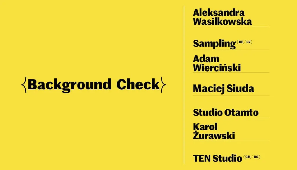 {Background Check} – rozmowy z młodymi architektami
