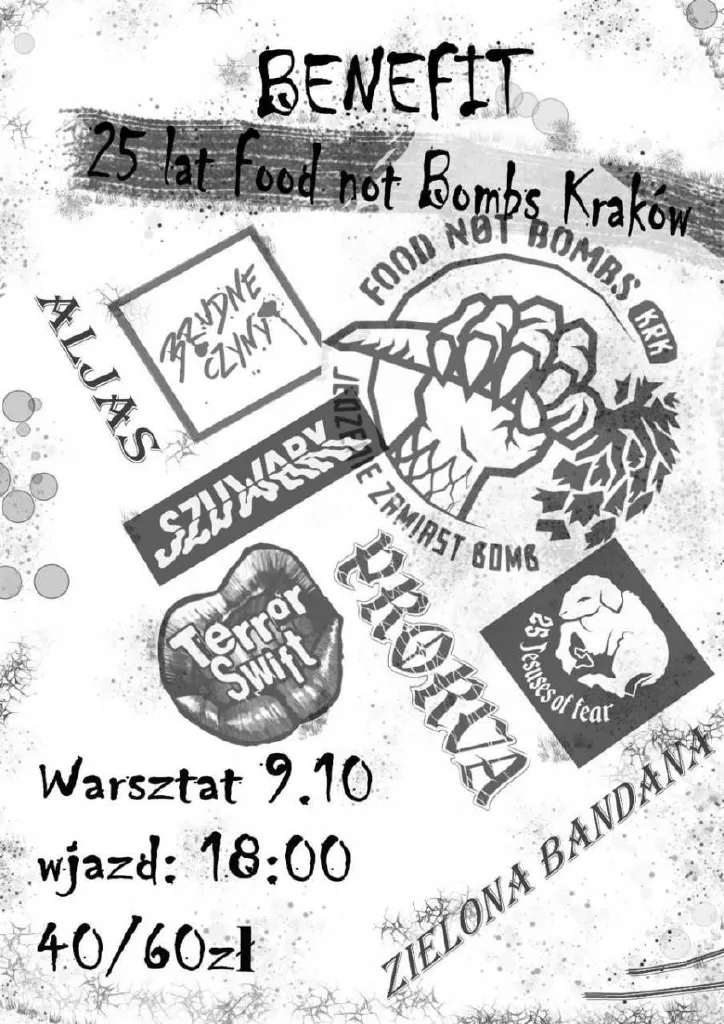 25 lat Food Not Bombs – benefit z koncertami