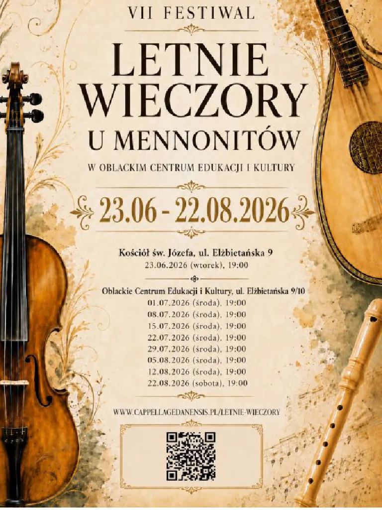 Bel canto nad Motławą – koncert w ramach VII Festiwalu Letnie wieczory u Mennonitów