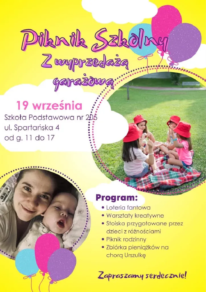 Piknik szkolny i lokalna wyprzedaż garażowa
