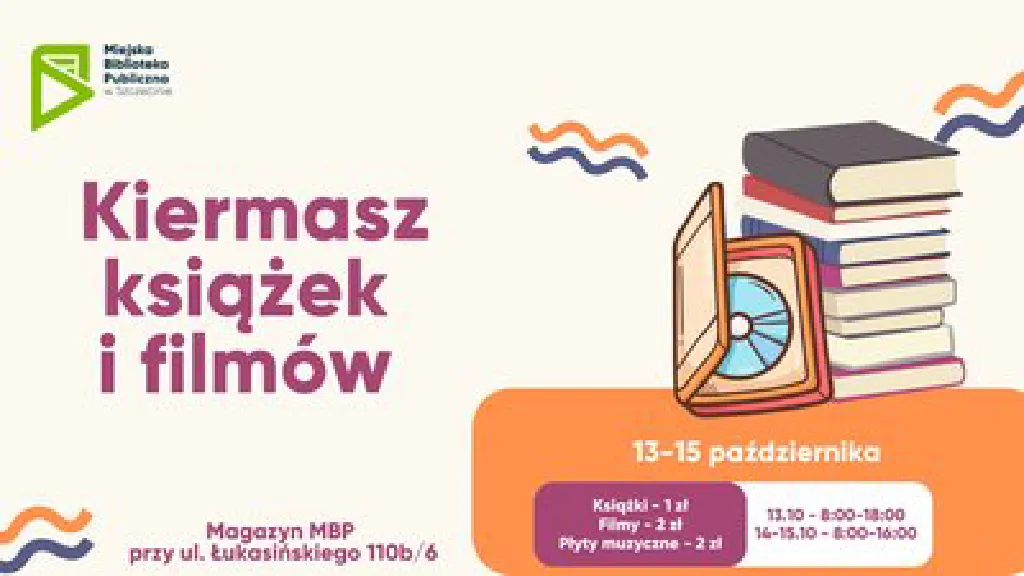 Kiermasz książek, filmów i płyt w Magazynie Biblioteki
