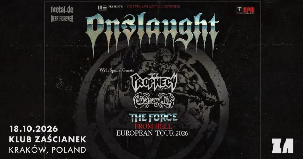 Onslaught, The Prophecy 23 i Toranaga UK – koncert thrash metalowy