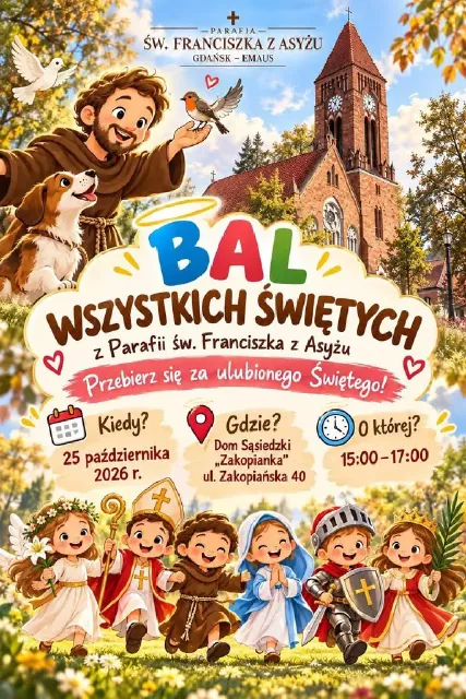 Bal Wszystkich Świętych dla dzieci – Parafia św. Franciszka z Asyżu