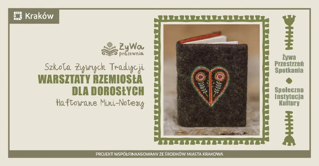 Haftowane mini-notesy – warsztaty rzemiosła