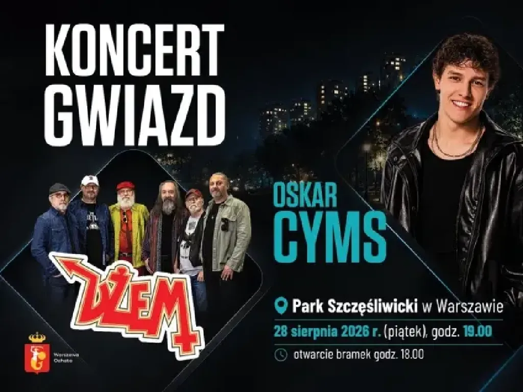 Koncert Dżem i Oskar Cyms w Parku Szczęśliwickim