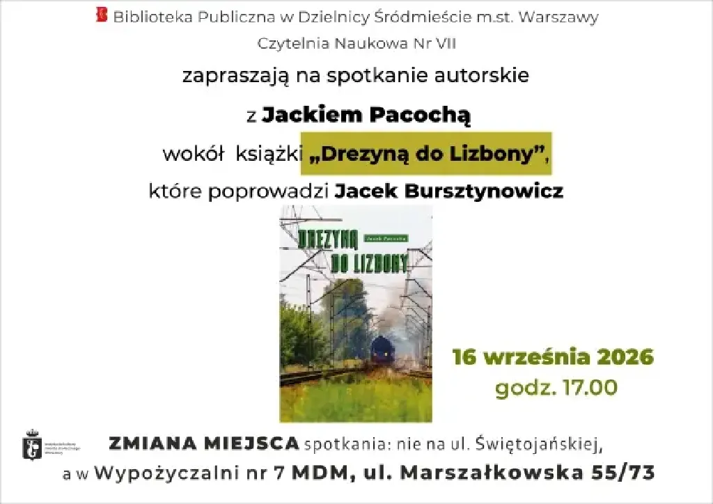 Drezyną do Lizbony – spotkanie autorskie z Jackiem Pacochą