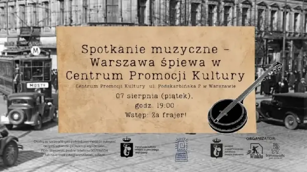 Warszawskie szlagiery – spotkanie muzyczne w Centrum Promocji Kultury