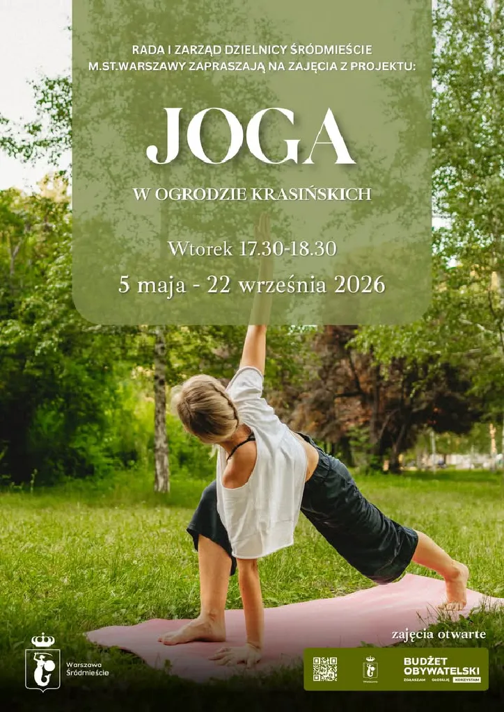 Joga w Ogrodzie Krasińskich