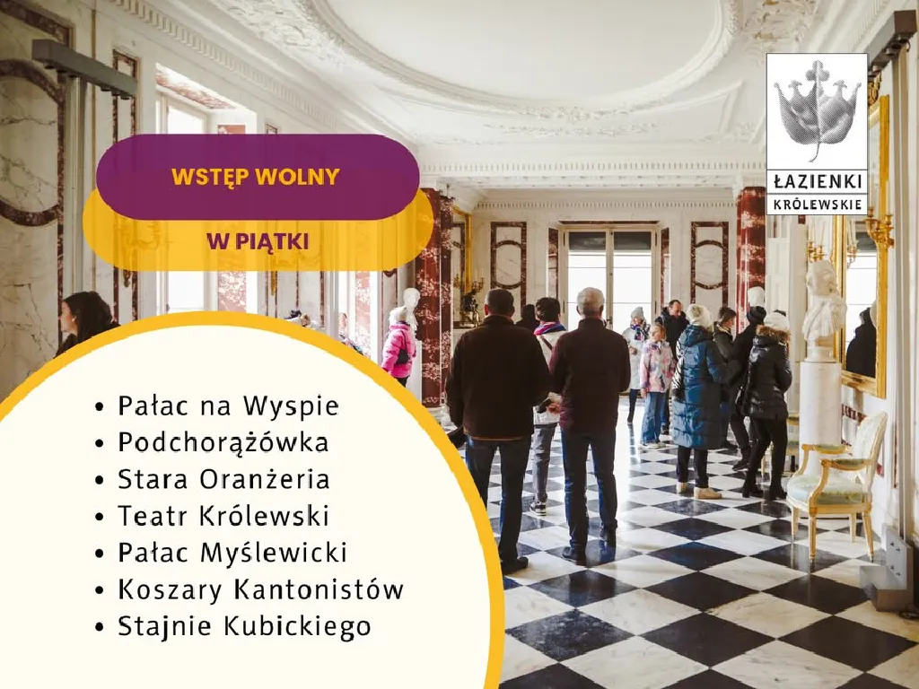 Bezpłatne piątki w Łazienkach Królewskich