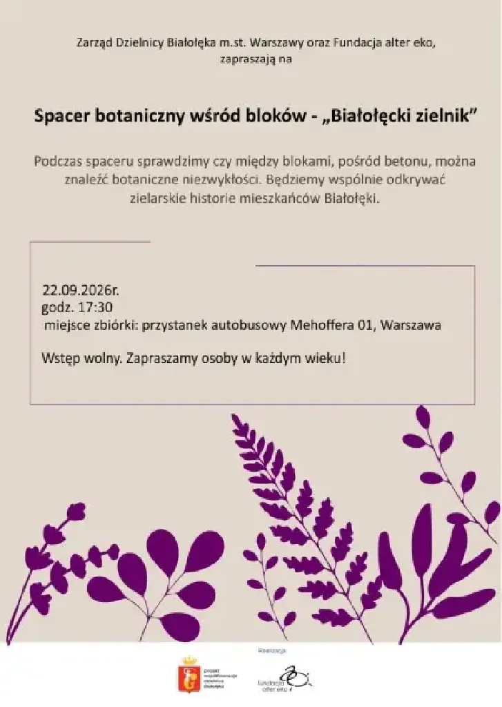 Spacer zielarski wśród bloków