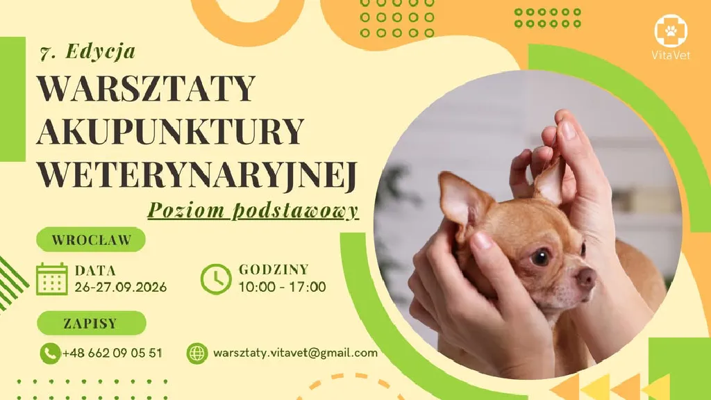 Warsztaty Akupunktury Weterynaryjnej – poziom podstawowy