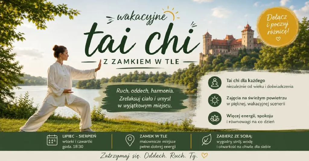 Wakacyjne Tai Chi w parku Agrykola