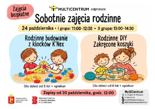 Kreatywne warsztaty rodzinne – koszyki i klocki K’Nex