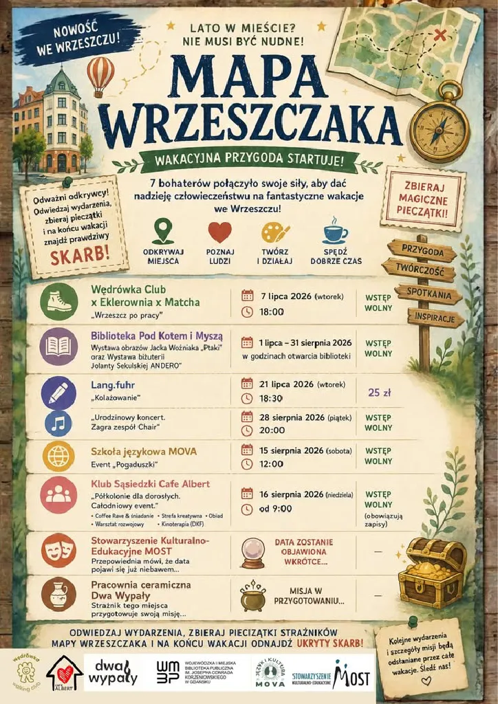Mapa Wrzeszczaka – wakacyjne wydarzenia w dzielnicy