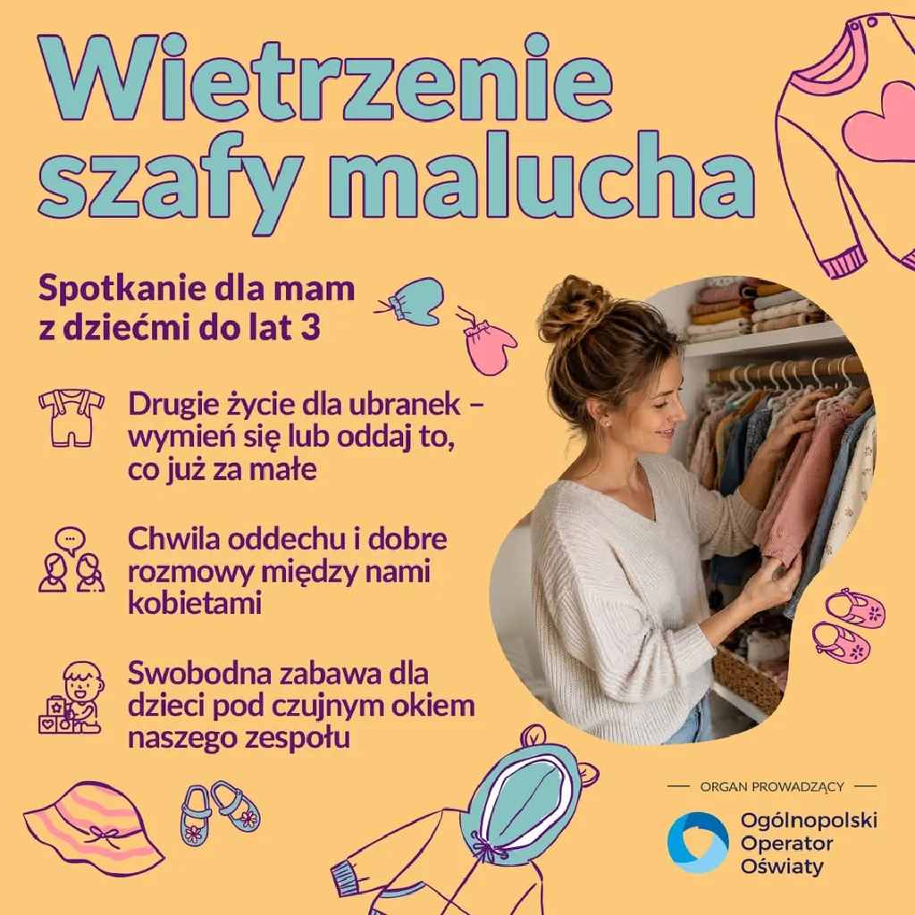 Wietrzenie szafy malucha – spotkanie dla mam