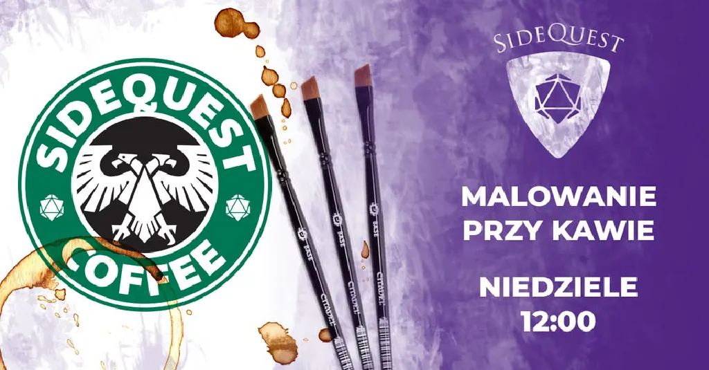 Malowanie przy kawie – warsztaty w SideQuest