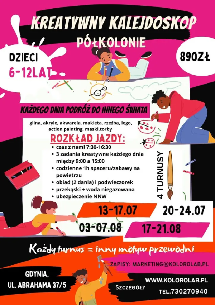 Kreatywny Kalejdoskop – półkolonie w Gdyni