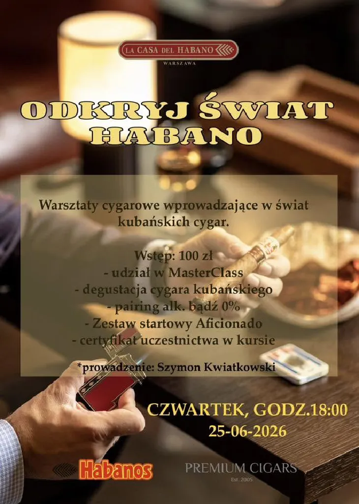 Masterclass Odkryj Świat Habano
