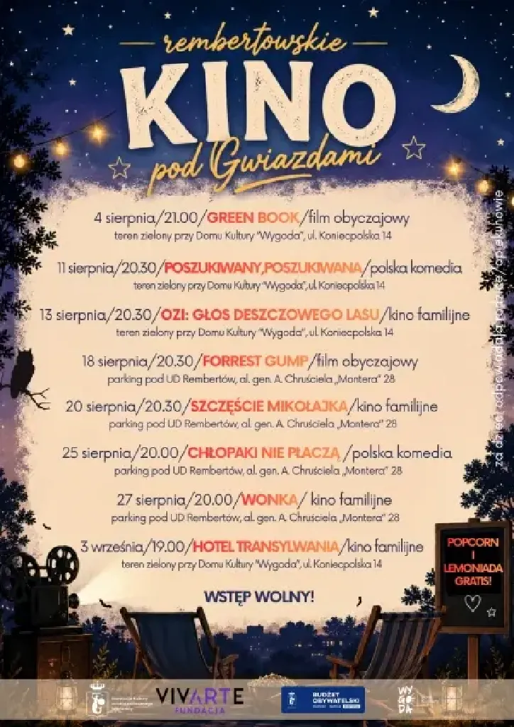 Rembertowskie Kino pod Gwiazdami: Wonka