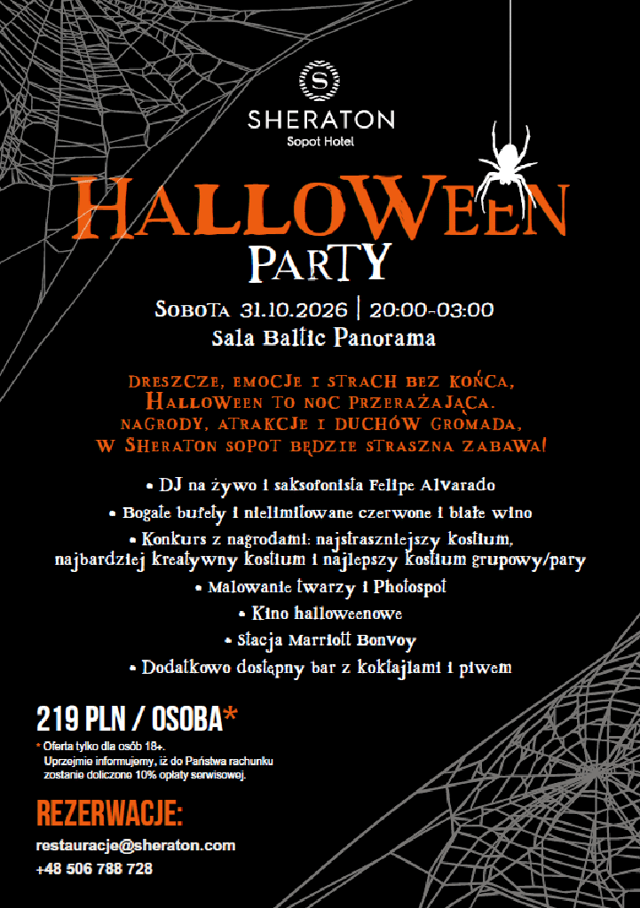 Halloween Party w Sheraton Sopot