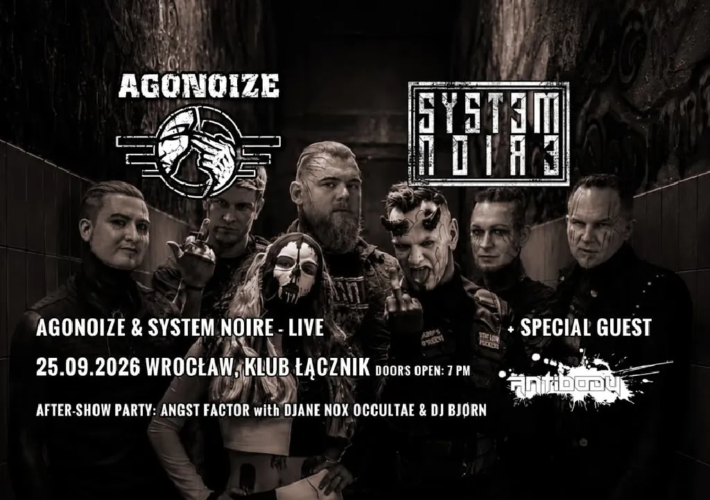 AGONOIZE i SYSTEM NOIRE – koncert w Klubie Łącznik