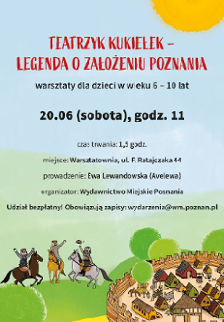 Legenda o założeniu Poznania – warsztaty i teatrzyk kukiełek