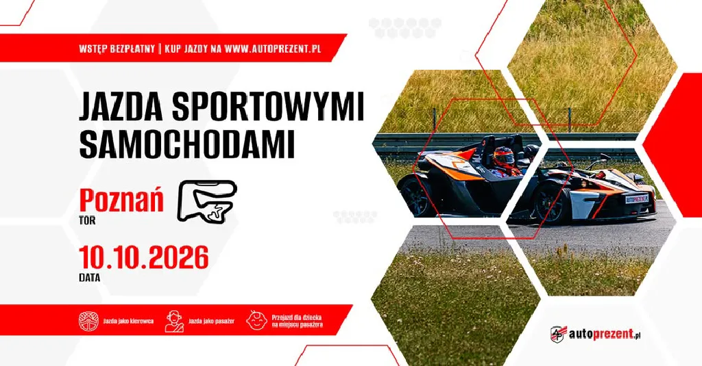 Przejażdżki sportowymi samochodami – Tor Poznań