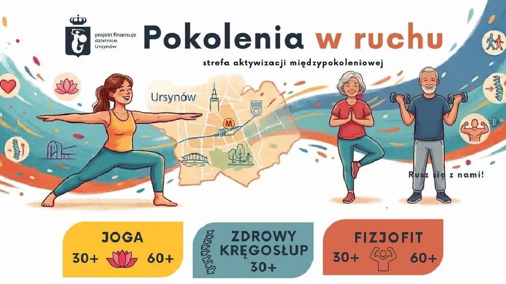 Pokolenia w ruchu – bezpłatne zajęcia na Ursynowie