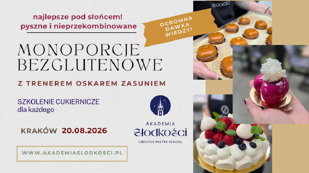 Monoporcje bezglutenowe – szkolenie z Oskarem Zasuniem