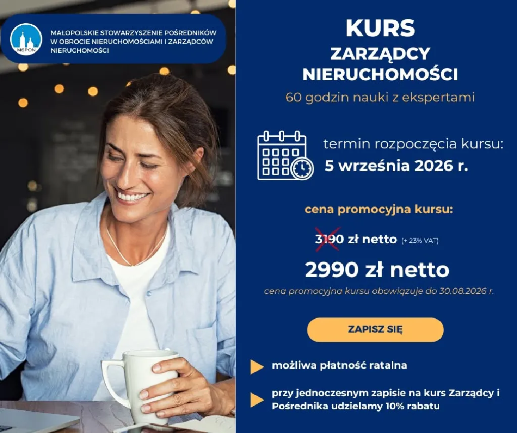 Kurs Zarządca nieruchomości – edycja jesienna