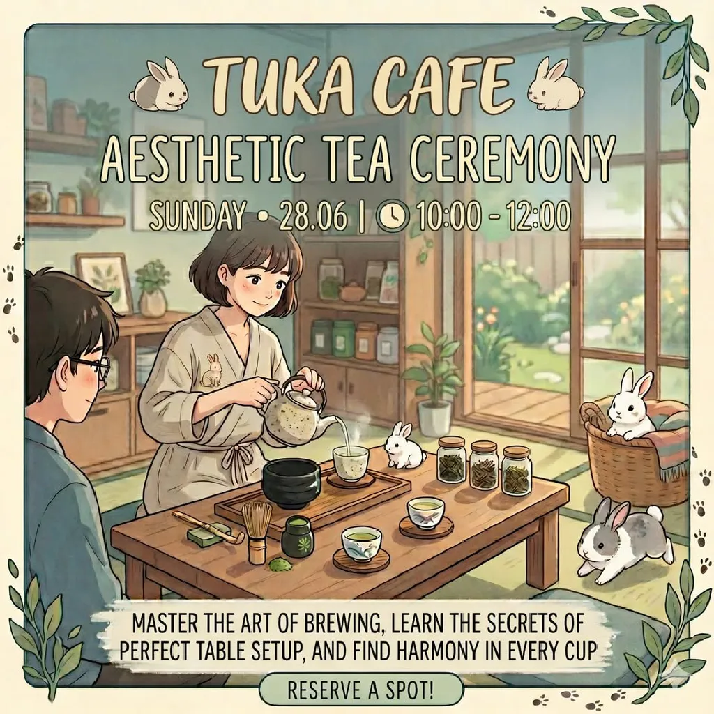 Ceremonia parzenia herbaty – warsztaty w Tuka Cafe